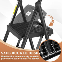 3 Steps,folding step stool with wide non-slip treads,sturdy,convenient handrails 07FC0E-D4 - KOEEK