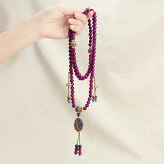 Exquisite Retro Nepal Luck Stone Long Necklace Tassel Crossbody Chain Bracelet 07FC0E-D4 - KOEEK