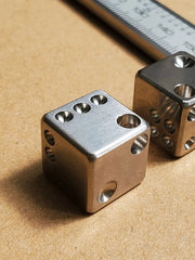Hot Titanium Creative Dice Toy KTV Entertainment Supplies Necklace Keychain EDC 07FC0E-D4 - KOEEK