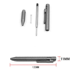 TC4 Titanium Alloy Bolt Action Pen Office Signature Writing Pocket EDC Tool Pens 07FC0E-D4 - KOEEK