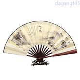 1Pc 8-inch Chinese Style Folding Fan Made of Silk Cloth Bamboo Fan Hanfu Fan 07FC0E-D4 - KOEEK