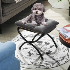 15 Folding Footstool for Patio,Small Outdoor Decorative Bench,Washable Dark Gray 07FC0E-D4 - KOEEK