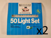 (2) Sears Trim-Shop 50 Light Set ~ Tulip Reflectors ~ 7194017 ~ NOS NIB NIP SEARS - KOEEK