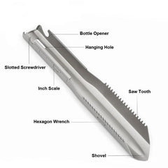 Portable Outdoor Titanium Multi Tools Camping Shovel Engineer GardeningShovelEDC 07FC0E-D4 - KOEEK