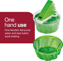 Large Salad Spinner - Plastic Lettuce Strainer and Spinner 07FC0E-D4 - KOEEK
