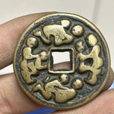 38mm China Old Pure Copper Coin Sex Position Pendant Amulet Coin Art Collection 07FC0E-D4 - KOEEK