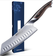 7-inch Japanese Chef's Knife, Super Sharp High Carbon Stainless Steel 07FC0E-D4 - KOEEK