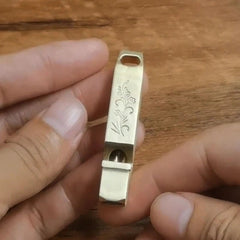 High Decibel Brass Keychain Whistle Referee Holder Outdoor Survival EDC Tool 07FC0E-D4 - KOEEK