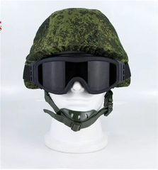 US! Replica Russian Army 6b26 Tactical Steel Helmet + Helmet Cover + Goggle Set 07FC0E-D4 - KOEEK