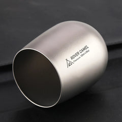 Titanium Water Cup Outdoor Camping Hiking Double Wall Tea Pot Coffee Mug 120ml 07FC0E-D4 - KOEEK
