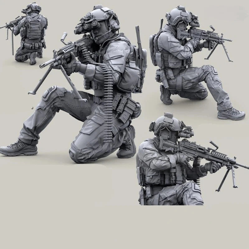 1/35 Resin Figure Model Kit US Special Forces In Action Unassembled Unpainted 07FC0E-D4 - KOEEK