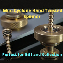 Fidget Mini Cyclone Hand Twisted Spinner Brass EDC Stress Relief Desk Toys Gift 07FC0E-D4 - KOEEK