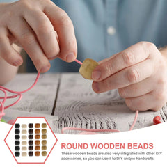 400Pcs Wooden Beads Bracelet Making Square Spacers Wreath Bulk Large Hole 07FC0E-D4 - KOEEK