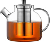 1500ml(50oz) Glass Teapot with Removable Infuser, Stovetop Safe Large Tea Pot 07FC0E-D4 - KOEEK