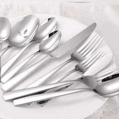 45-piece silverware set (serves 8), rust-resistant, dishwasher safe 07FC0E-D4 - KOEEK