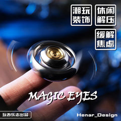 EDC Magic Eye Fidget Spinner Metal Toy Stress Relief Necklace Gift Spinning Tops 07FC0E-D4 - KOEEK
