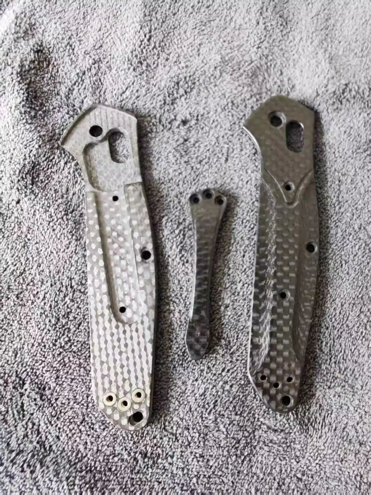 1 Pair Carbon Fibre Handle Scales With Pocket Clip for Benchmade 940.943 Osborne 07FC0E-D4 - KOEEK