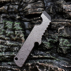 Hot Titanium Alloy Keychain Pry Bar Pendant Tool Crowbar Opener Outdoor Multi 07FC0E-D4 - KOEEK