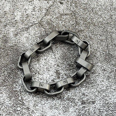 Solid Titanium Multiple Rings Bracelet for Men Fashion Skin-Friendly Accessories 07FC0E-D4 - KOEEK