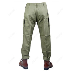 WWII US HBT Army Casual Pants Vintage Military Replica Green Men's Trousers 07FC0E-D4 - KOEEK