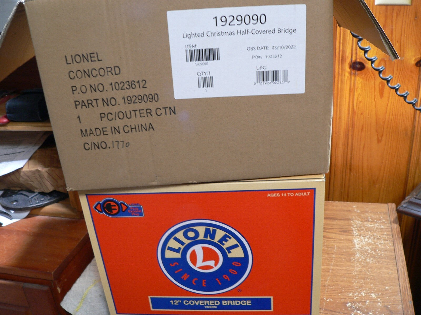 Lionel 1929090 Christmas plug n play LED Lighted Half-Covered Bridge open bx LIONEL - KOEEK