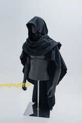 Black Industrial Retro Cotton Linen Cape Collar Shawl Natural Vintage Cosplay 07FC0E-D4 - KOEEK