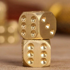 5pcs Solid Brass Polyhedral Dice Club Board Game Party Supplies Necessary EDC EDC - KOEEK
