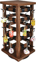 5-tier easy-to-assemble wooden rotating jewelry display tower 07FC0E-D4 - KOEEK