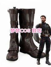 Avengers 3 Captain America Cosplay Customized Shoes Boots Unsex Halloween Prop 07FC0E-D4 - KOEEK
