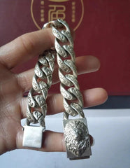 Men's 925 Silver Plated Bracelet. Length 8.6 inches 07FC0E-D4 - KOEEK