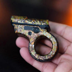 Azu EDC Flip Pushing Slider Gun Fidget Spinner Push Card Ratchet Fingertip Toys 07FC0E-D4 - KOEEK