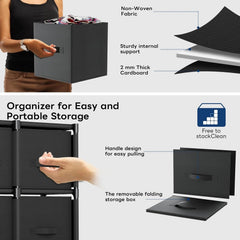 6 Cube Storage Rack, Wardrobe Storage Rack, and Storage Shelf 07FC0E-D4 - KOEEK