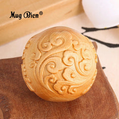 1PC Walnut Wooden Handball Finger Massage Fitness Ball Health Meditation 07FC0E-D4 - KOEEK