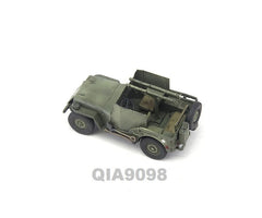 1:72 Scale US Army Willys MB & Bazooka Launcher Green Color Plastic Model 07FC0E-D4 - KOEEK