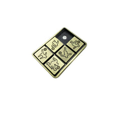 EDC Small Zinc Alloy Push Slider Hand Fidget Depression Toy Carving Metal Toys 07FC0E-D4 - KOEEK