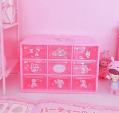 Pink My Melody Desk Jewelry Box Case Storage Organizer Case Stationery Box Cute 07FC0E-D4 - KOEEK