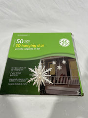 GE Christmas 3D Hanging Star 50 Light Decoration 14” Indoor/Outdoor NOS GE - KOEEK