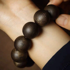 2.0mm Sinking Grade Unisex Mala Beads Vietnam Purple Kyara Agarwood Bracelet 07FC0E-D4 - KOEEK