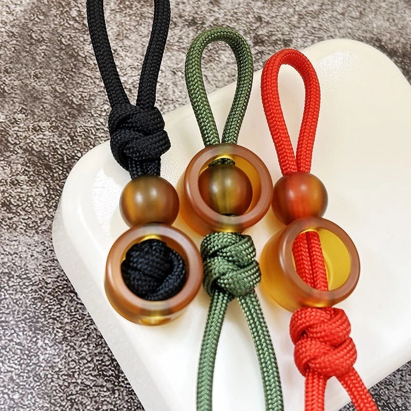 Ultem PEI Planet Star Ring Set Knife Bead Keychain Pendant Lanyard DIY EDC Tool 07FC0E-D4 - KOEEK