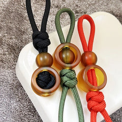 Ultem PEI Planet Star Ring Set Knife Bead Keychain Pendant Lanyard DIY EDC Tool 07FC0E-D4 - KOEEK