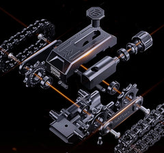 EDC Tank Roller Fidget Spinner Metal Ratchet Push Card Slider Fingertip Toy 07FC0E-D4 - KOEEK