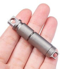 Mini Titanium Alloy Waterproof Case Portable Keychain Pendant EDC Multi Tool 07FC0E-D4 - KOEEK