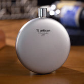 180ml Pure Titanium Hip Flask Portable Pocket Round Wine Bottle Outdoor Camping 07FC0E-D4 - KOEEK