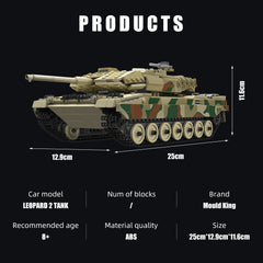 new Mould King 20020 Leopard 2 Tank Remote Control Military Model Toy Technology MOULD KING - KOEEK