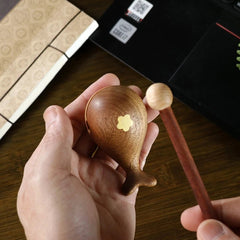4.3x4.1x7.8cm Wooden Mokugyo Percussion Instrument Carved Wood Meditation Decor 07FC0E-D4 - KOEEK
