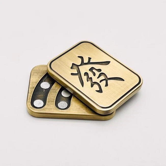 Small Zinc Alloy Mahjong Style Push Slider Metal Hand Fidget Depression EDC Toys 07FC0E-D4 - KOEEK