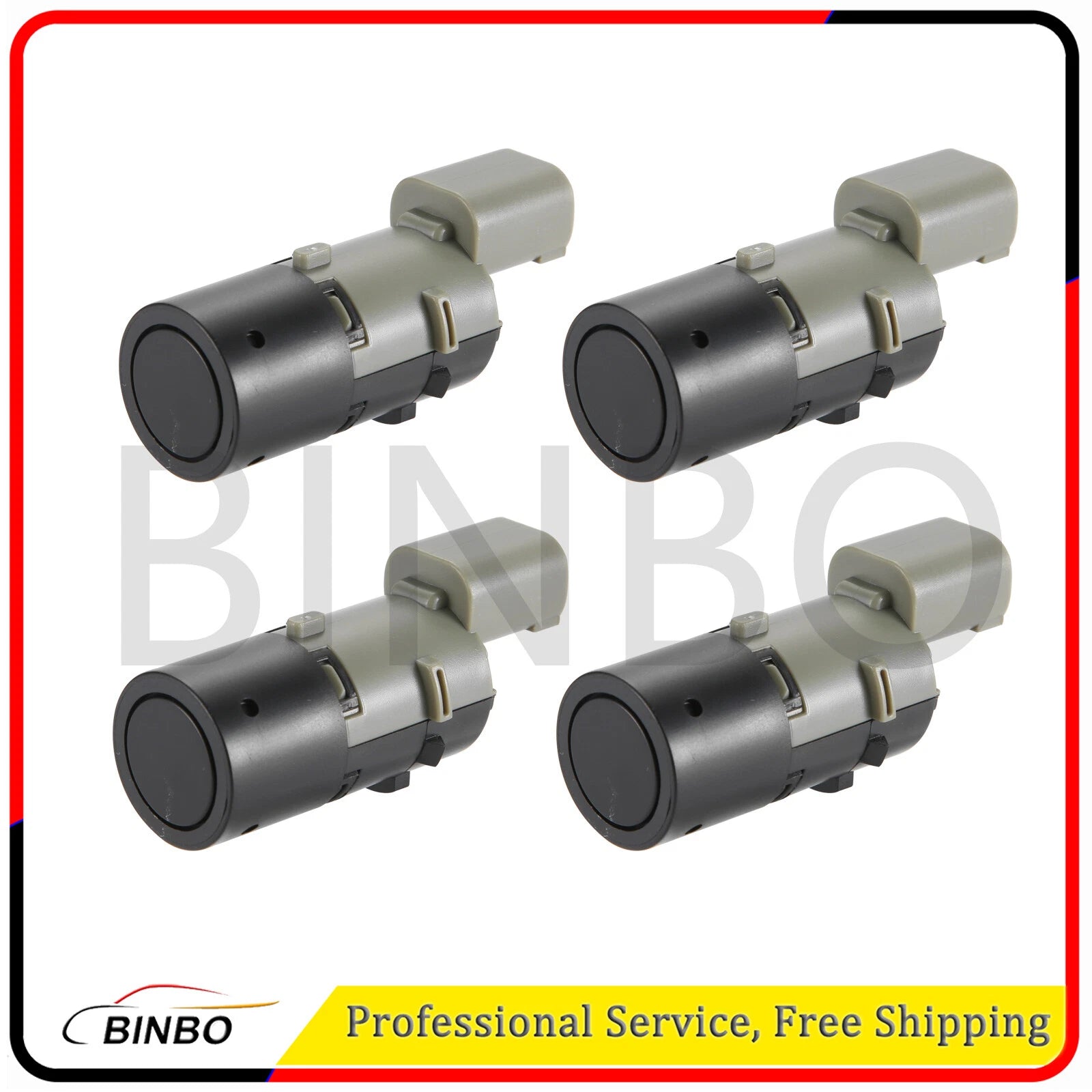 Set of 4PCS Parking Assist Sensor PDC 66206989069 For BMW E39 E60 E61 E63 X3 X5 07FC0E-D4 - KOEEK