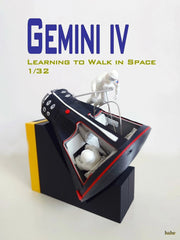 1/32 7.6'' High Gemini Manned Spacecraft 3D Printed Plastic Finished Model 07FC0E-D4 - KOEEK