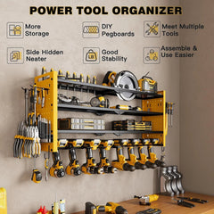 Wall Mounted Power Tool Organizer, 4 Tier Large Capacity Tool Rack 07FC0E-D4 - KOEEK