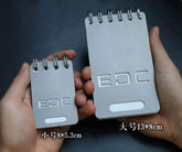 EDC Titanium Alloy Notepad Portable Recyclable Tools Outdoor Waterproof 07FC0E-D4 - KOEEK